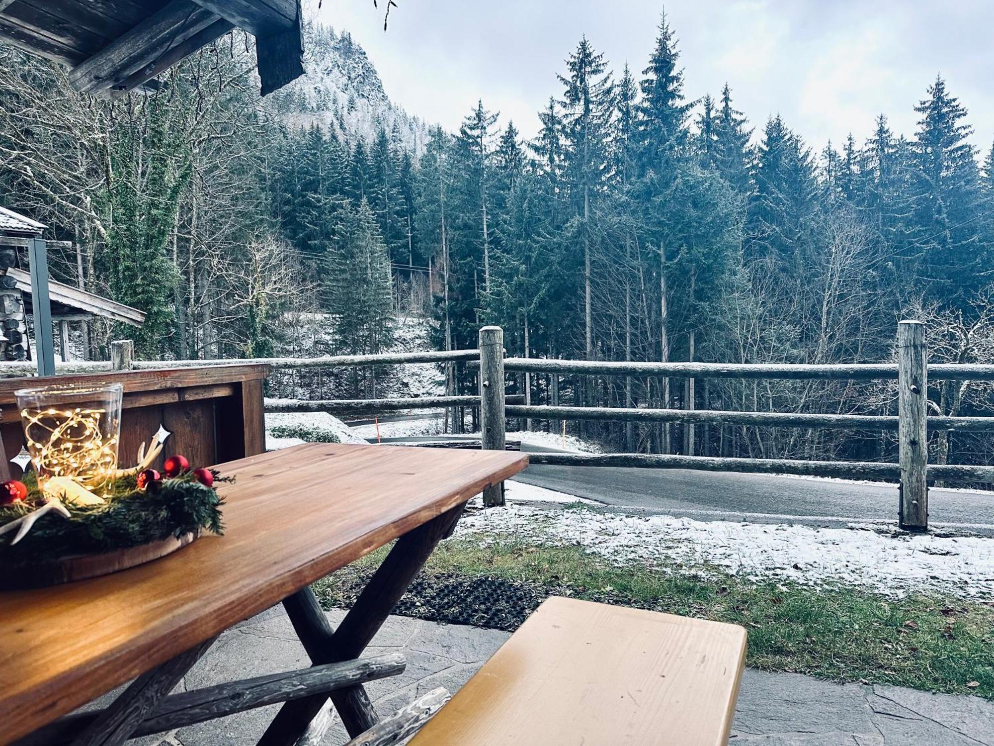Almbruennerl Die Almhuette Auf Der Raffner Alm Ruhpolding Buitenkant foto